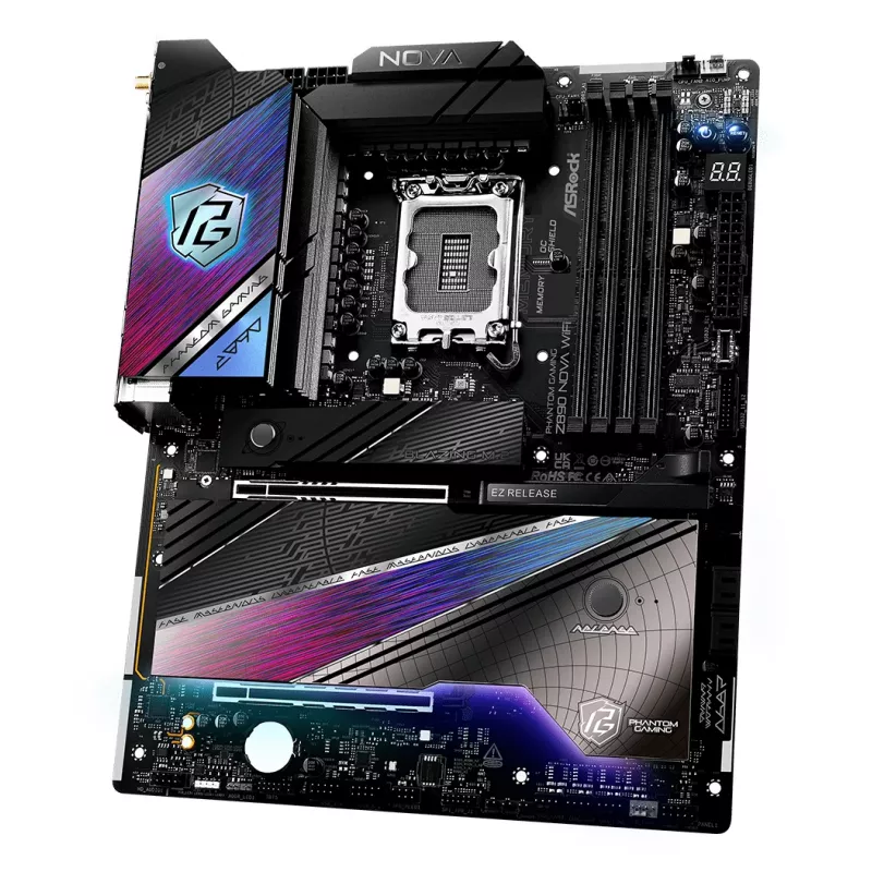 ASRock Pagrindinė Plokštė Z890 Nova WiFi LGA1851 Intel Z890 4x DDR5 1x HDMI 2.1 TMDS/FRL 8G 2x Thunderbolt 4 ATX