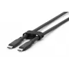 DIGITUS USB silikoninis jungiamasis laidas USB-C - USB-C USB 3.2 Gen2 10G 4K 100W - 50cm juodas