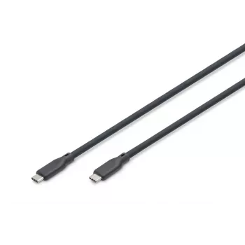 DIGITUS USB silikoninis jungiamasis laidas USB-C - USB-C USB 3.2 Gen2 10G 4K 100W - 1m juodas