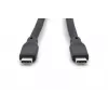 DIGITUS USB silikoninis jungiamasis laidas USB-C - USB-C USB 4.0 Gen3 40G 240W 8K - 1m juodas