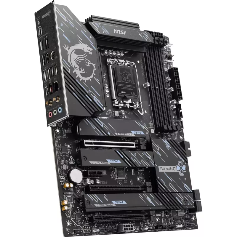 Motininė plokštė MSI Z890 GAMING PLUS WIFI – Intel Z890, LGA 1851, ATX, DDR5, 4x DIMM, Wi‑Fi 7, 5Gb LAN, 4x M.2