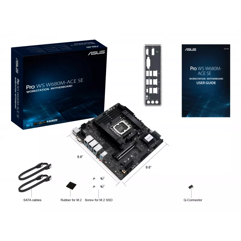 ASUS PRO WS W680M-ACE SE Intel W680 LGA 1700 micro ATX pagrindinė plokštė