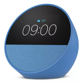 Išmanusis garsiakalbis su ekranu Amazon Echo Spot, 2,83 colio (7,19 cm) 320×240, MediaTek, Wi‑Fi a/b/g/n/ac, 2,1 W, mėlyna
