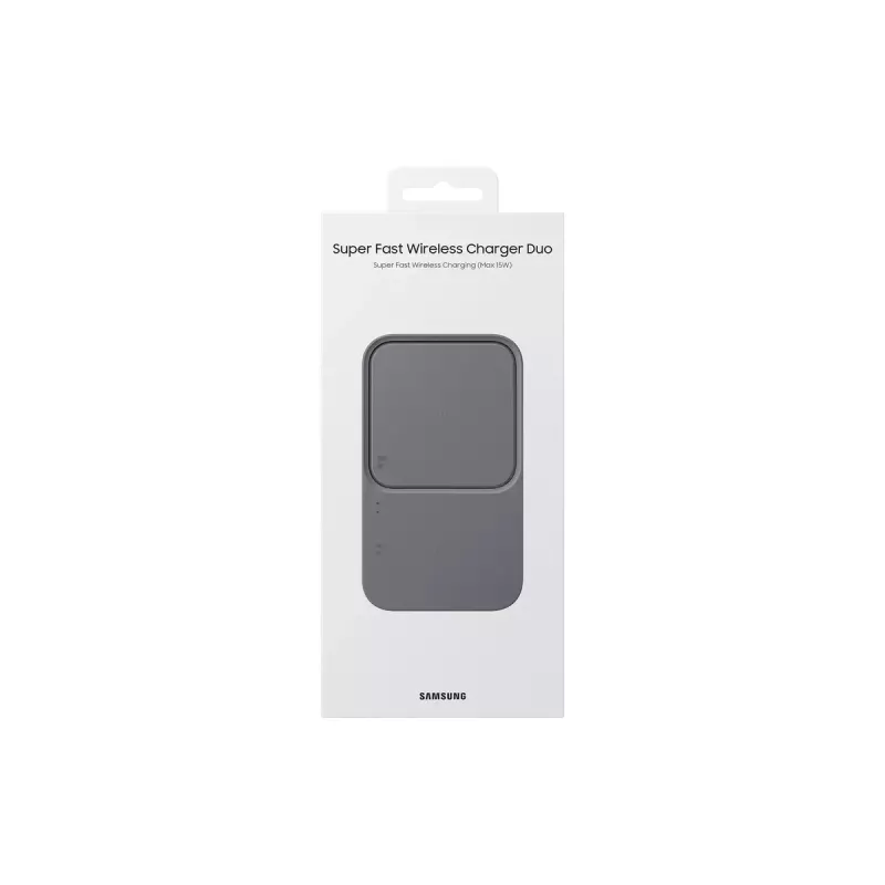 Belaidis įkroviklis Samsung EP-P5400, 15 W, pilkas, USB, vidaus, suderinamas su ausinėmis, išmaniaisiais telefonais ir išmaniaisiais laikrodžiais