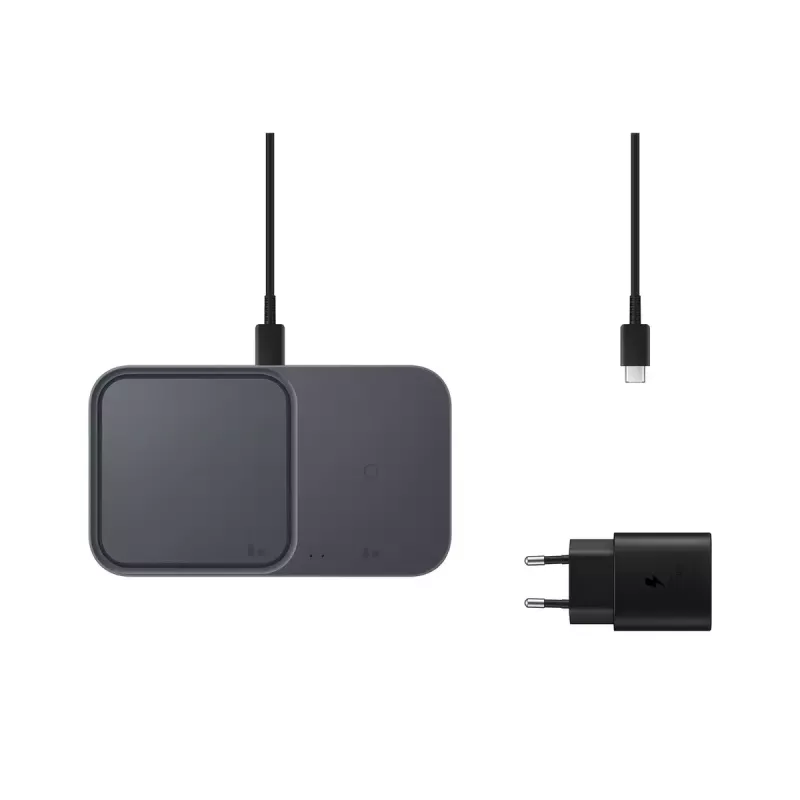 Belaidis įkroviklis Samsung EP-P5400, 15 W, pilkas, USB, vidaus, suderinamas su ausinėmis, išmaniaisiais telefonais ir išmaniaisiais laikrodžiais