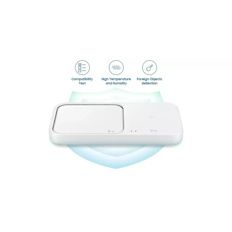 Belaidis įkroviklis Samsung EP-P5400, 15 W, pilkas, USB, vidaus, suderinamas su ausinėmis, išmaniaisiais telefonais ir išmaniaisiais laikrodžiais