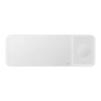 Samsung Wireless Charger Trio belaidis įkroviklis ausinėms, išmaniajam telefonui ir išmaniajam laikrodžiui, baltas, USB, greitasis įkrovimas
