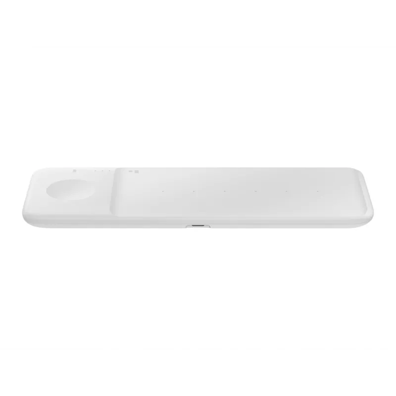 Samsung Wireless Charger Trio belaidis įkroviklis ausinėms, išmaniajam telefonui ir išmaniajam laikrodžiui, baltas, USB, greitasis įkrovimas