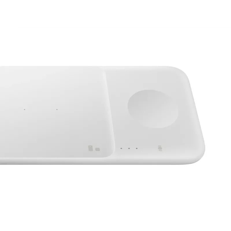 Samsung Wireless Charger Trio belaidis įkroviklis ausinėms, išmaniajam telefonui ir išmaniajam laikrodžiui, baltas, USB, greitasis įkrovimas