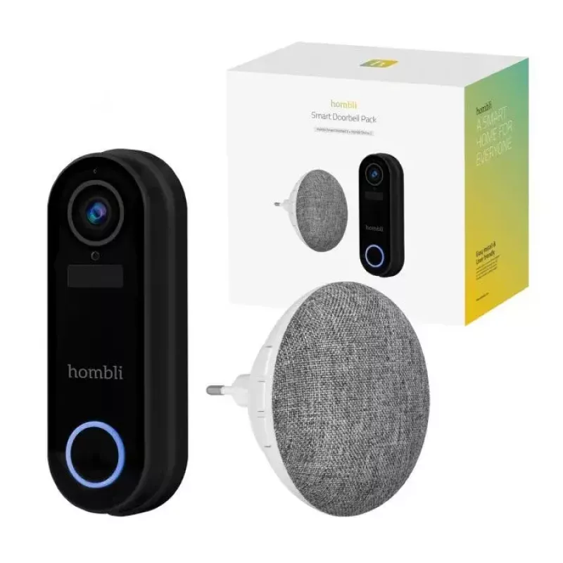 Išmanusis vaizdo skambutis Hombli Pack Black White IP65 Belaidis 1080p