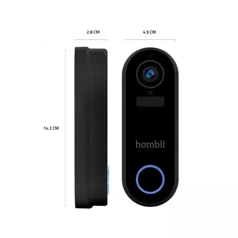 Išmanusis vaizdo skambutis Hombli Pack Black White IP65 Belaidis 1080p