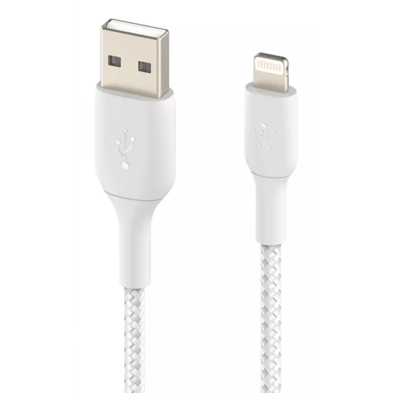 BELKIN Lightning į USB-A laidas pintas 1 m baltas