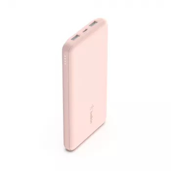 BELKIN BOOST↑CHARGE 10000 mAh nešiojamas maitinimo bankas USB-C / USB-A 15W – rožinis auksas