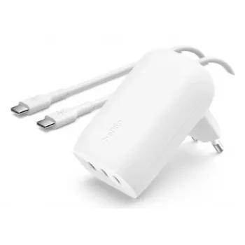 BELKIN BoostCharge 3 prievadų USB-C sieninis įkroviklis su PPS 67 W, baltas