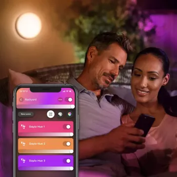 Philips Hue White and colour ambience Daylo lauko sieninis šviestuvas juodas