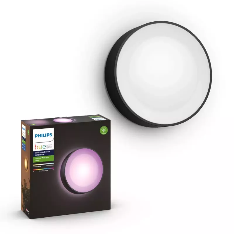 Philips Hue White and colour ambience Daylo lauko sieninis šviestuvas juodas