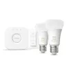 Philips Hue White ambience pradinis rinkinys: 2 E27 išmaniosios lemputės (1100) + reguliatoriaus jungiklis