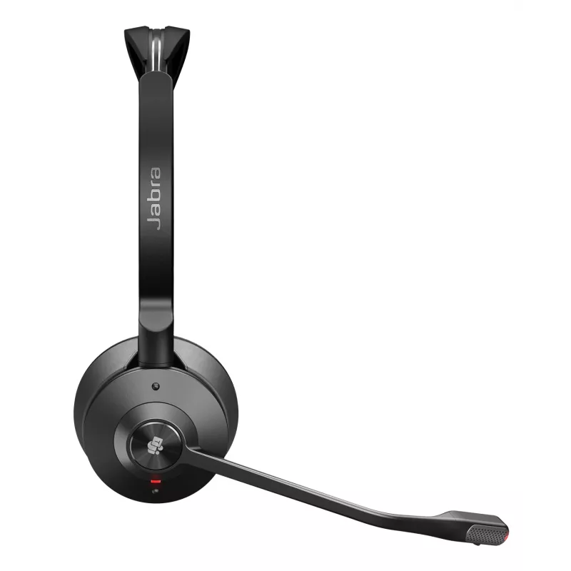 Jabra Engage 55 SE – belaidė ausinė su USB-A MS Stereo, DECT, 40–16000 Hz, 83 g, juoda