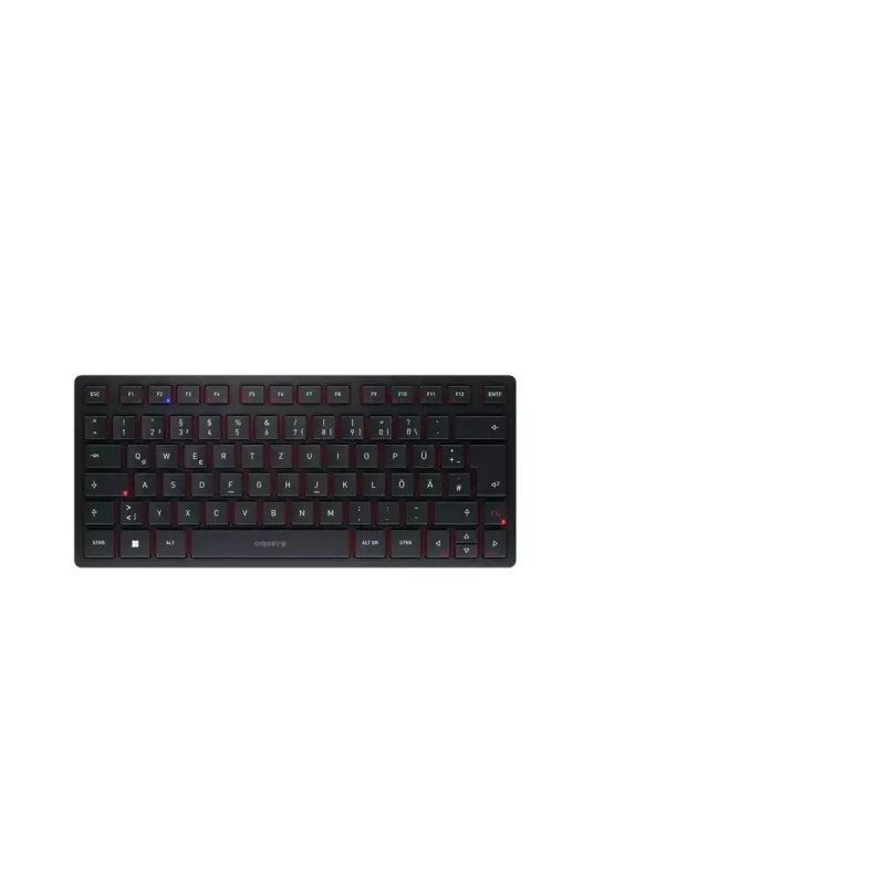 CHERRY KW 9200 MINI klaviatūra universali USB + RF belaidė + Bluetooth QWERTZ vokiška juoda