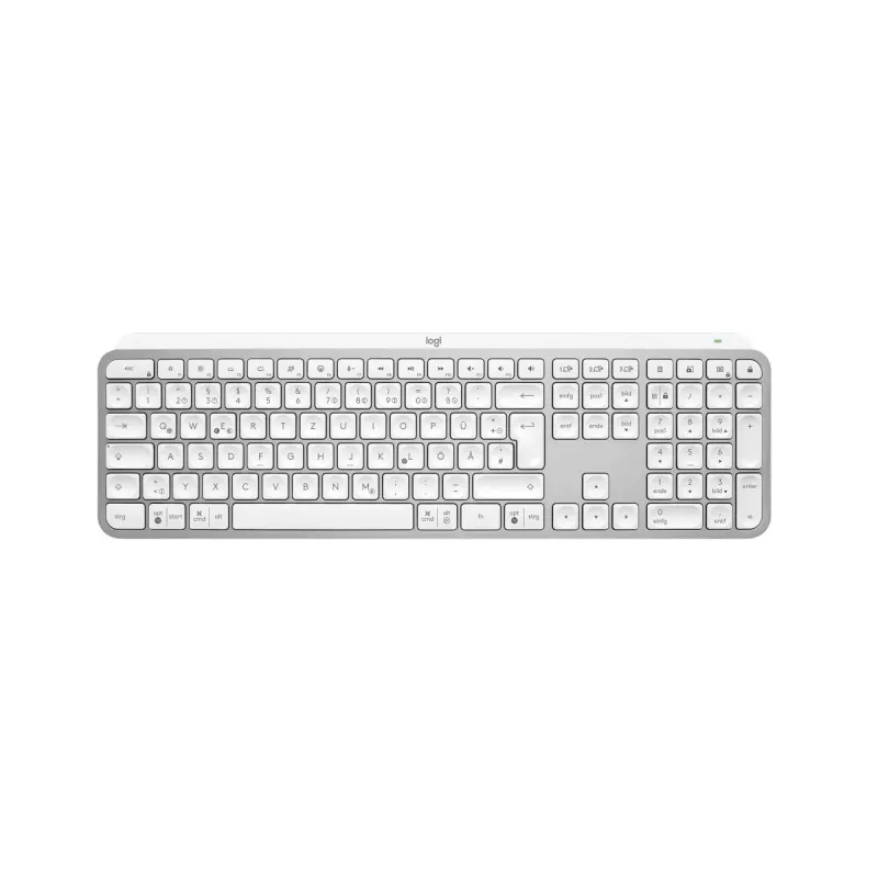 Klaviatūra Logitech MX Keys S Universal RF Wireless + Bluetooth QWERTZ Vokiška Aliumininė Balta