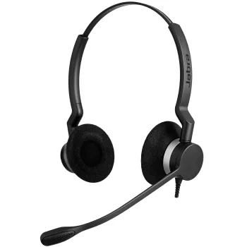 Jabra BIZ 2300 Duo, NC, laidinis, biuro/skambučių centrui, 150–4500 Hz, 65 g, ausinės, juodos