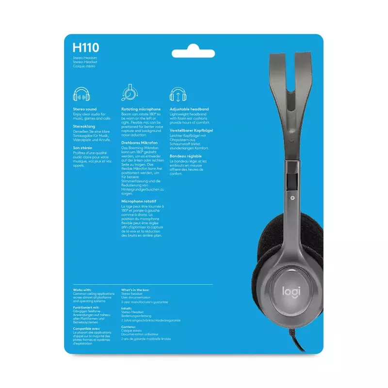 LOGITECH H110 - 3.5 mm - Stereo ausinės su mikrofonu