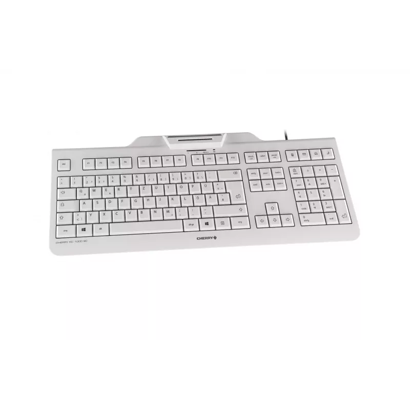 Cherry KC 1000 SC Office klaviatūra USB QWERTZ vokiška pilka