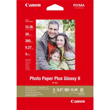 Canon PP-201 blizgus foto popierius Plus Glossy II 5x7 col. - 20 lapų