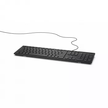 DELL Wired Keyboard KB216 – Vokiškas (QWERTZ) – Juoda, Pilno dydžio (100%), Laidinė, USB