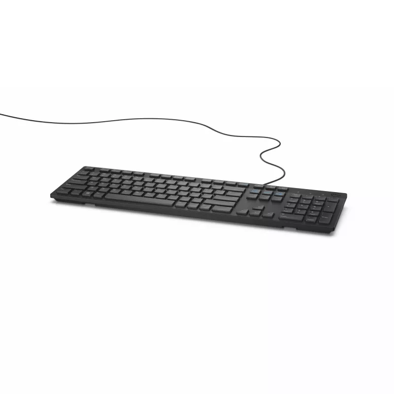 DELL Wired Keyboard KB216 – Vokiškas (QWERTZ) – Juoda, Pilno dydžio (100%), Laidinė, USB