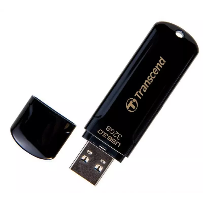TRANSCEND JetFlash 700 - 32GB USB atmintukas - USB 3.0 - Juoda
