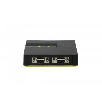 LevelOne 2-Port USB VGA KVM jungiklis, 2048 x 1536 pikseliai, juoda, žalia