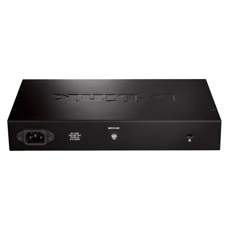 D-Link DGS-1016D/E tinklo jungiklis, nevaldomas, juodas, metalinis