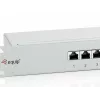 Equip 16 prievadų Cat.6 ekranuotas skirstomasis skydas, šviesiai pilkas, RJ-45, auksuotas, Cat6, montavimui į stelažą, 1U, pilkas
