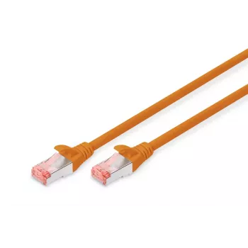 DIGITUS jungiamasis laidas - CAT6 - S/FTP - su užraktų apsauga - Cu - 1m - oranžinė