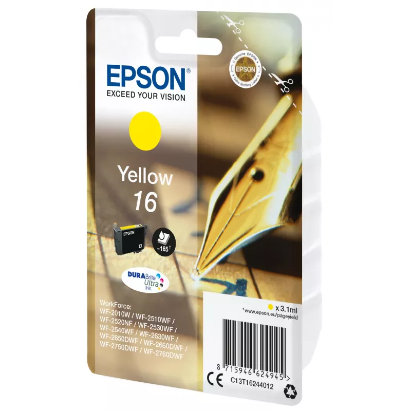 Epson rašalo kasetė DURABrite Ultra Ink geltona 16