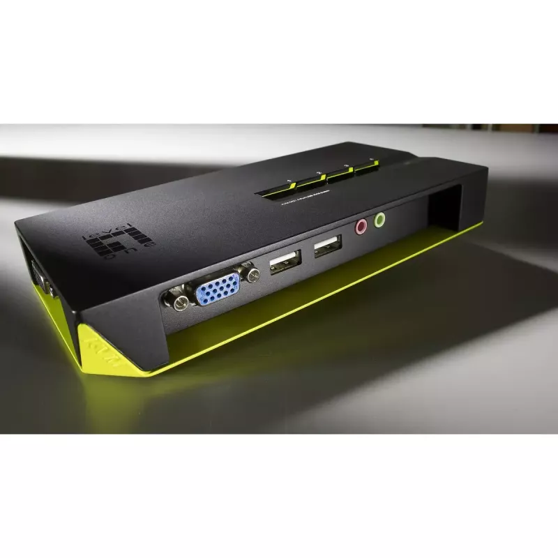 LevelOne KVM-0421 4 prievadų USB VGA KVM jungiklis su garsu