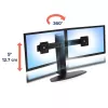 Dviejų monitorių pakeliamas stovas Ergotron Neo Flex 62.2 cm juodas