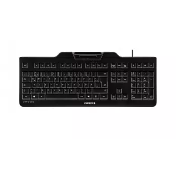 CHERRY KC 1000 SC klaviatūra biurui USB QWERTZ vokiška juoda