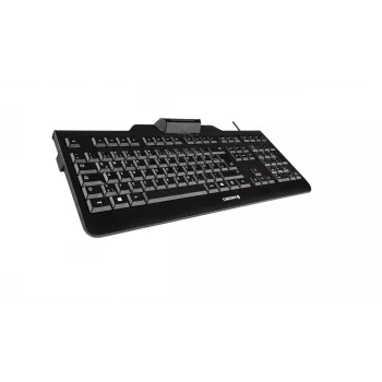 CHERRY KC 1000 SC klaviatūra biurui USB QWERTZ vokiška juoda