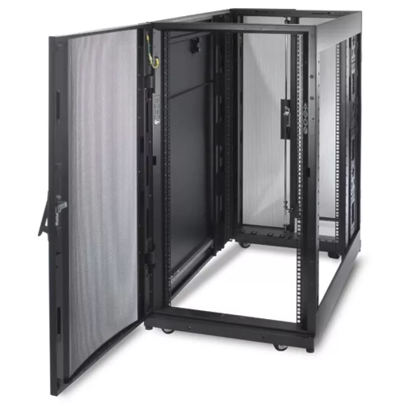 APC NetShelter SX, stelažo korpusas serveriams, 24U, juodas, 1198,5H x 600W x 1070D mm