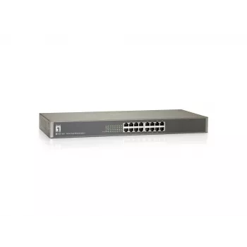 LevelOne FSW-1650 16 prievadų Fast Ethernet jungiklis, nevaldomas, 10/100, pilnas dupleksas, montavimas į stelažą