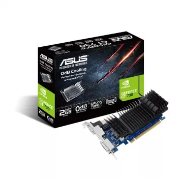 Vaizdo plokštė ASUS GeForce GT 730, 2 GB GDDR5, 64 bitų, PCIe 2.0, pasyvus aušinimas