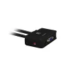 LevelOne KVM-0223 2 prievadų USB VGA KVM jungiklis su garso palaikymu, 2048 x 1536 pikseliai, juodas