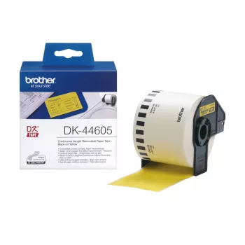 Brother DK-44605 etikečių ritinys geltonas 62 mm x 30,48 m