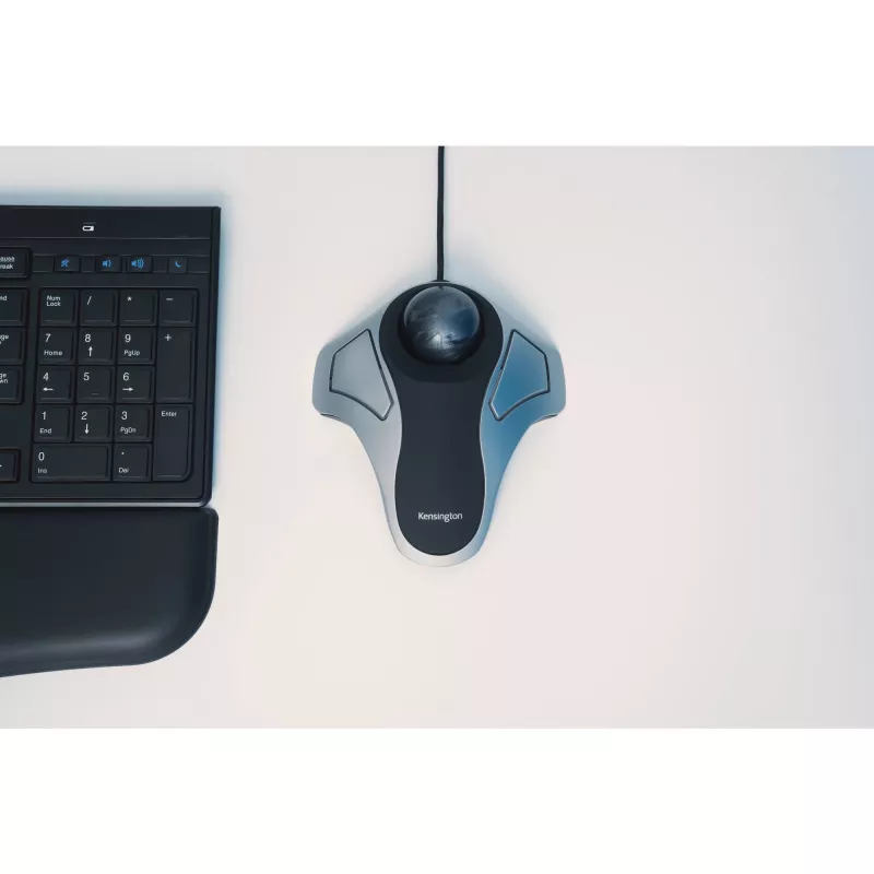 Kensington Orbit Optical Trackball, ambidekstrinis, optinis, USB Type-A, sidabrinis