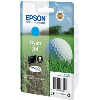 Epson 34 Cyan DURABrite Ultra rašalo kasetė (C13T34624010)
