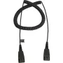 Jabra 8730-009 suvyniotas prailginimo kabelis su QD jungtimis, 0,5 m (juodas)