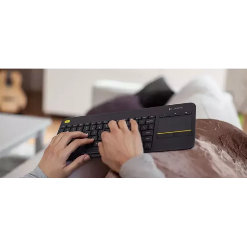 LOGITECH belaidė jutiklinė klaviatūra K400 Plus - juoda - QWERTZ vokiška