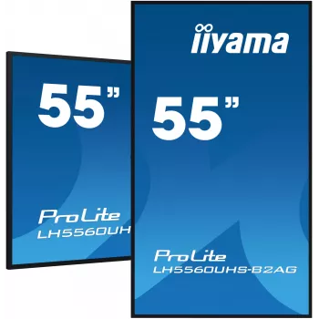 iiyama LH5560UHS-B2AG Skaitmeninės reklamos ekranas 138,7 cm (54,6 col.) LED Wi-Fi 500 cd/m² 4K Ultra HD Juodas Įmontuotas procesorius Android 11 24/7
